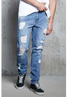 Destroyed Faded Jeans