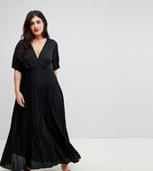 Vestido Plisado Estilo Kimono De Asos Design Curve