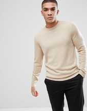 Jersey Con Cuello Redondo En Color Avena De Asos