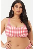 Plus Size Gingham Bikini Top