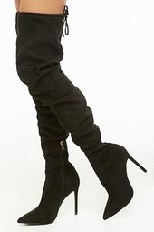 Faux Suede Over-the-knee Boots