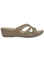 Crocs Wedge Women Mushroom / Cobblestone Sanrah Strappy