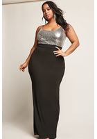 Plus Size Sequin Maxi Dress