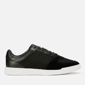 Boss Men's Cosmo Suede/leather Tennis Trainers - Black - Uk 7 - Black