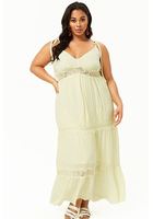 Plus Size Lace Trim Maxi Dress