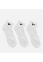 Emporio Armani Men's Sponge Cotton Short Socks - Bianco - S - White