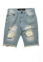 X-ray Distressed Denim Shorts