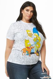 Plus Size The Simpsons Graphic Tee