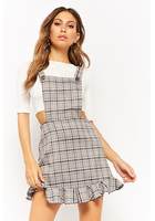 Ribbed Top & Glen Plaid Pinafore Dress Set