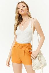 Belted High-rise Shorts