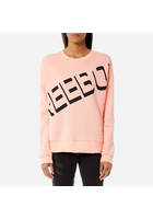 Reebok Women's Logo Crew Neck Sweatshirt - Peach Twist - Xs - Pink