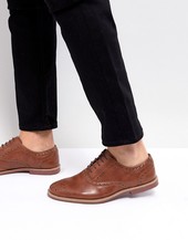 Zapatos Oxford De Cuero Sintético Tostado Con Suela En Contraste De Asos