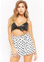 Chiffon Polka-dot Paperbag Shorts