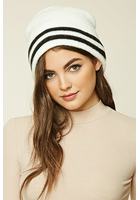 Striped Ribbed Knit Beanie