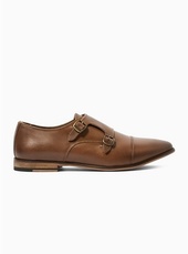 Tan Leather 'matta' Monk Shoes