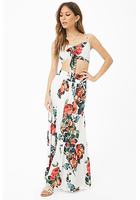 Floral Print Cropped Cami & Pants Set