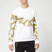 Versace Jeans Men's Long Sleeve Printed Top - Bianco Ottico - M - White