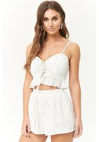 Polka Dot Cropped Cami & Skort Set