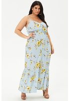 Plus Size Floral Print Maxi Dress