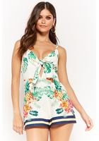 Tropical Print Cami Romper