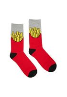 Men French Fry Graphic Crew Socks