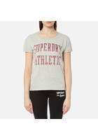 Superdry Women's Athletic Slim Boyfriend T-shirt - Jock Grey Marl - Xs - Grey