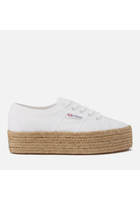 Superga Women's 2790 Cotropew Flatform Espadrille Trainers - White - Uk 7 - White