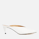 Michael Michael Kors Women's Cambria Leather Mules - Optic White - Uk 5/us 8 - White