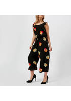 Armani Exchange Women's Floral Print Jumpsuit - Big Copper - Us 4/uk 8 - Black