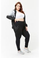 Plus Size Contrast Trim Leggings