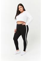 Plus Size Contrast Striped Leggings