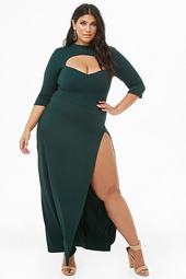 Plus Size Cutout Maxi Dress