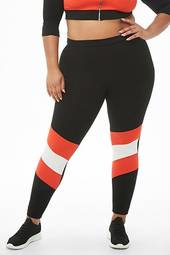 Plus Size Colorblock Leggings