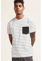 Stripe Contrast-pocket Tee