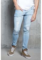 Distressed Faded Skinny Jeans