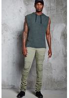 Distressed Slim-fit Moto Jeans