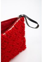 Lattice Knit Clutch Bag