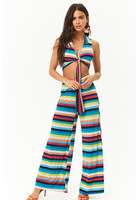 Striped Crop Top & Pant Set