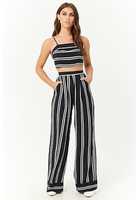 Striped Cropped Cami & Pants Set