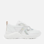 Kurt Geiger London Women's Lex Leather Chunky Runner Style Trainers - White - Uk 7 - White