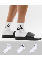 Pack De 3 Calcetines Tres Cuartos Blancos De Calvin Klein