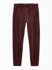 Burgundy Velour Joggers