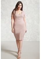 Plus Size Bodycon Henley Dress