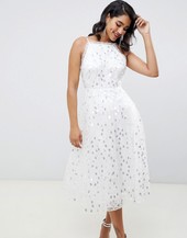 Vestido Midi Con Cuello Halter Y Diseño Bordado Con Lentejuelas De Asos Edition