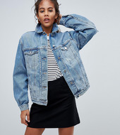 Chaqueta Vaquera Estilo Girlfriend En Azul Con Lavado Claro De Asos Design Tall