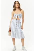 Reverse Striped Bandeau & Skirt Set