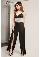 Satin Crop Top And Pants Set