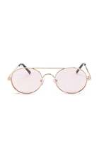 Premium Metallic Oval Sunglasses