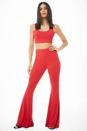 Crop Top & Flare Pants Set