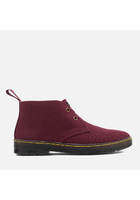 Dr. Martens Men's Mayport Overdyed Twill Canvas Lace Low Boots - Oxblood - Uk 6 - Burgundy